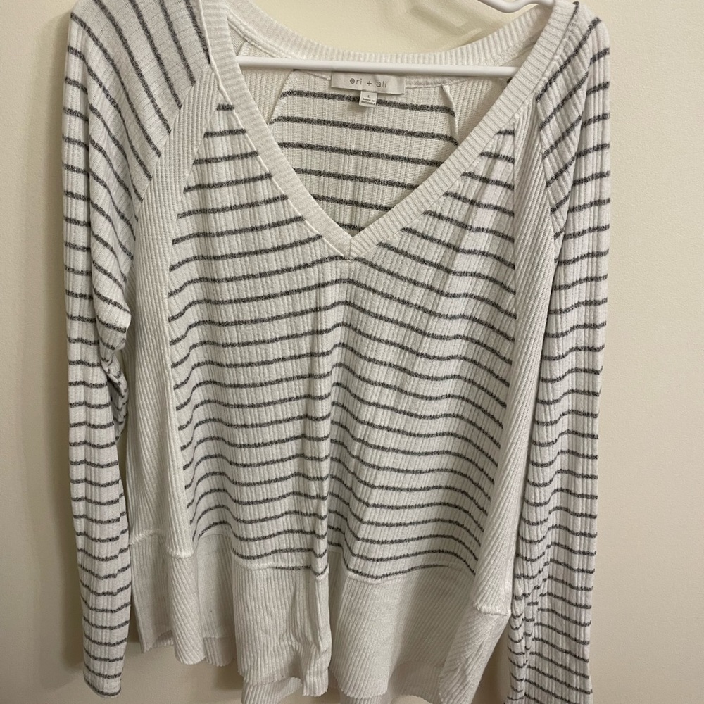 White L Anthropologie long sleeve